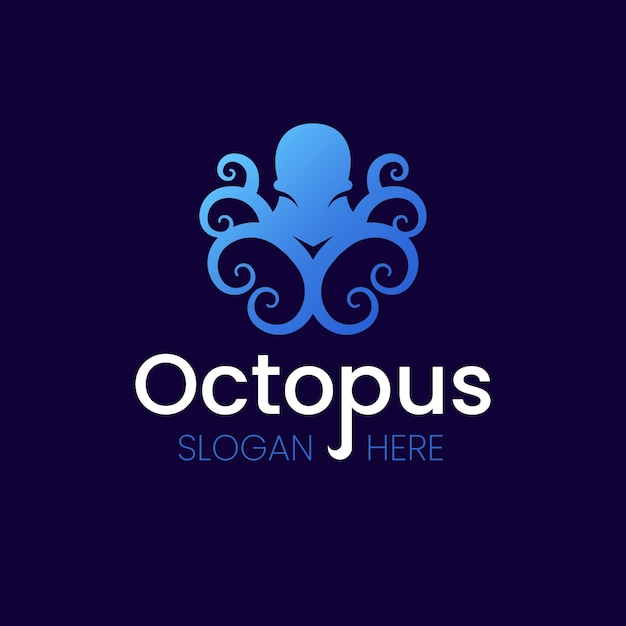 Octopus logo background concept | Free Vector