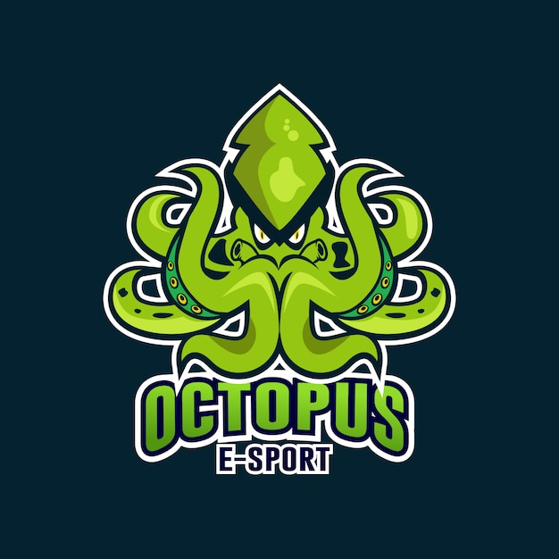 Octopus sports mascot logo Vector | Premium Download