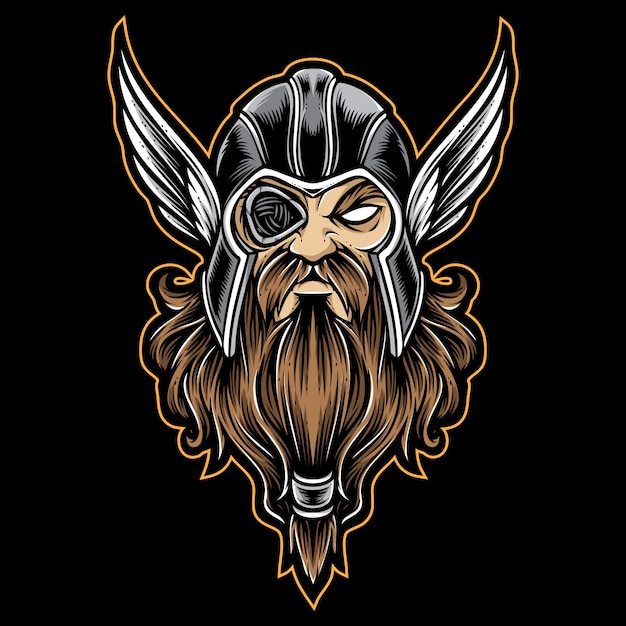 Руны-врата девяти миров открыть портал  Odin-vector-logo_43623-397