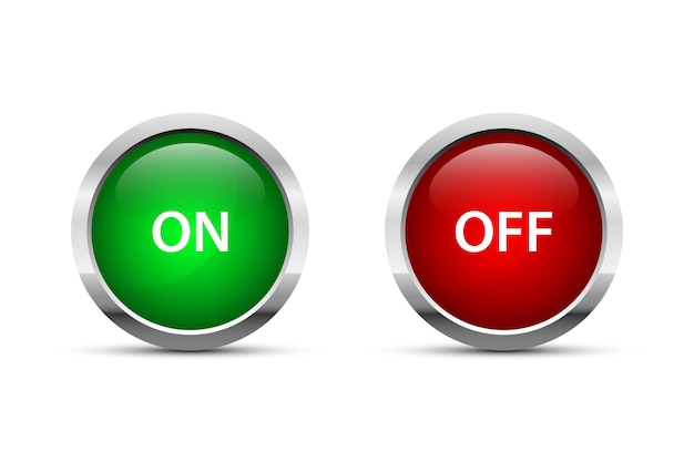 Premium Vector | On and off button illustration isolated on white ...