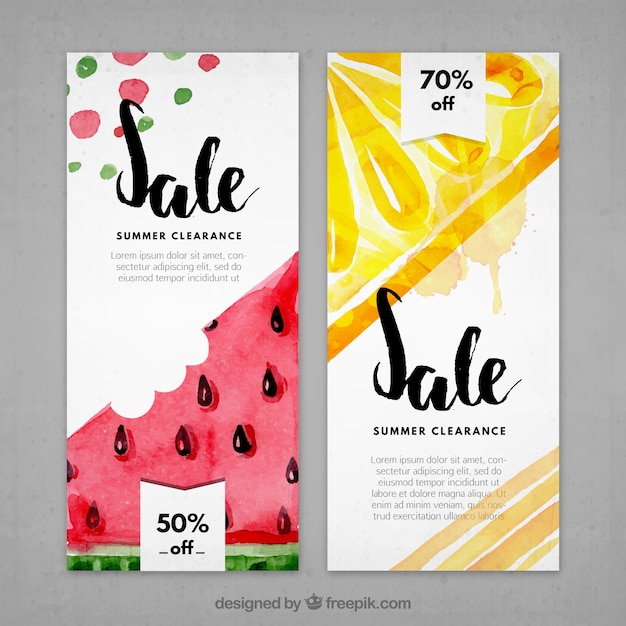 Offers flyer in summer products Vector | Free Download