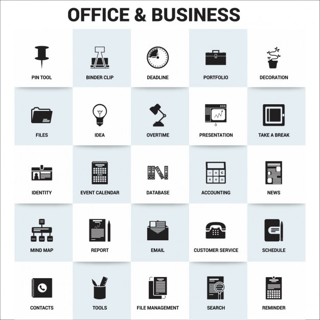 Office and business, icons