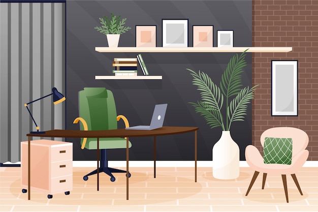 Office background for video conferencing | Free Vector