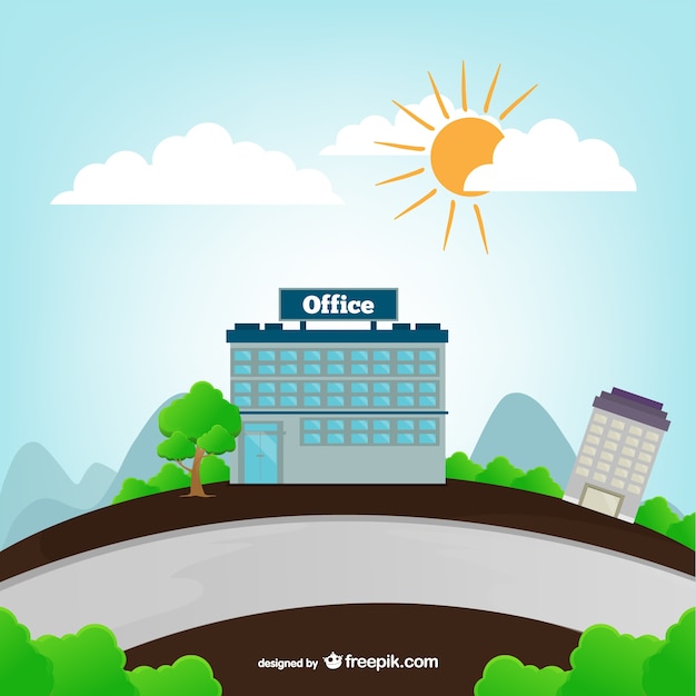 Download Free Vector | Office building vector