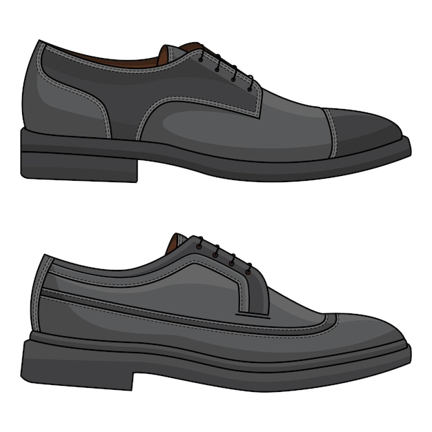 Premium Vector | Office leather shoes