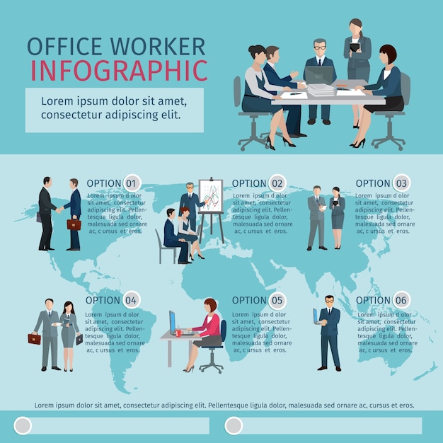 Office Worker Infographics