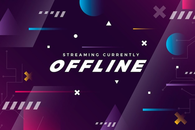 Free Vector | Offline twitch banner gammer style template