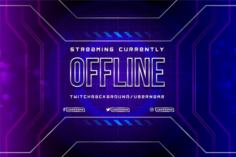 Free Vector | Offline twitch banner gammer style