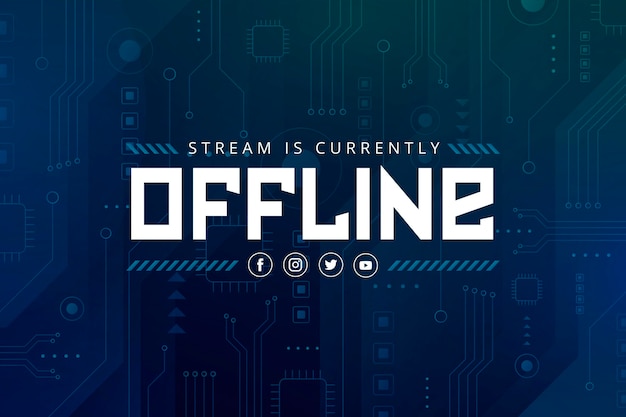 Free Vector | Offline twitch banner gammer style