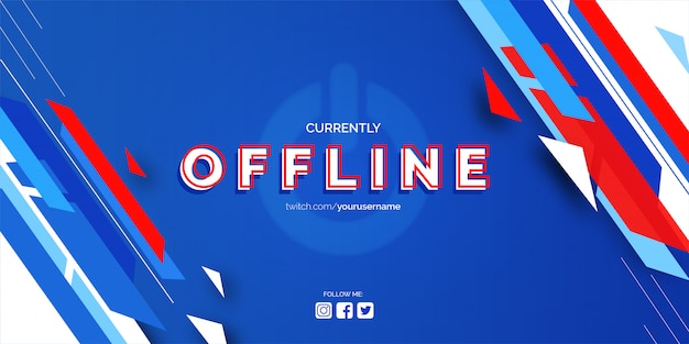 Offline twitch banner | Free Vector