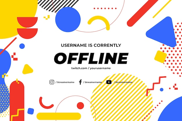 Free Vector | Offline twitch banner