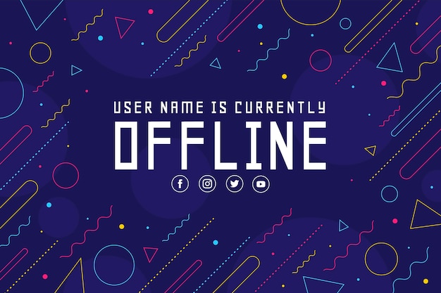 Offline twitch banner | Free Vector