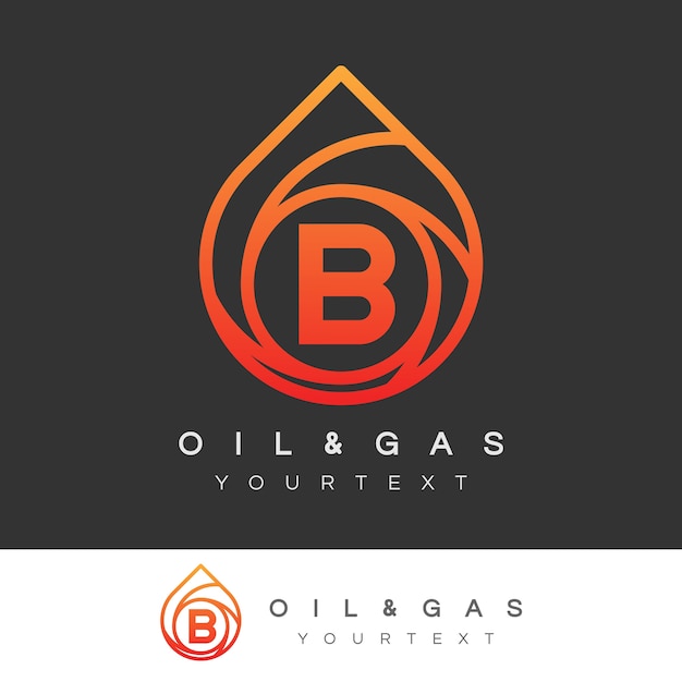 Premium Vector | Oil And Gas Initial Letter B Logo Design