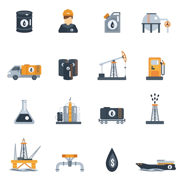 Free Vector | Oil industry flat icon