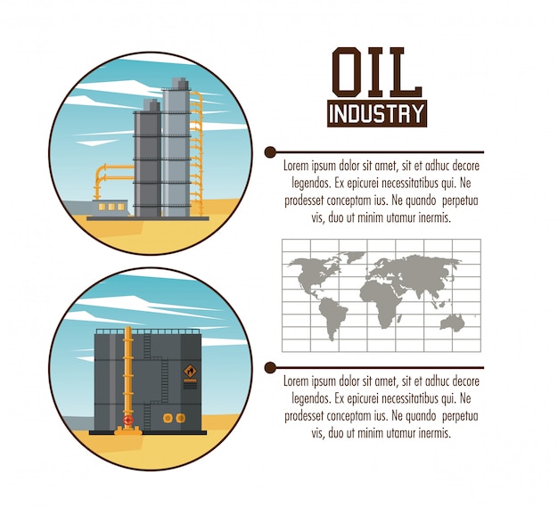 Premium Vector Oil Industry Infographic