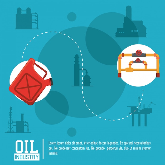 Premium Vector | Oil industry poster