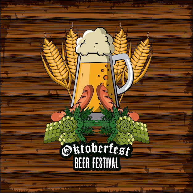 Premium Vector | Oktober fest card