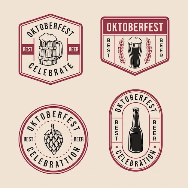 Download Free Oktoberfest Badge Logo Collection Premium Vector Use our free logo maker to create a logo and build your brand. Put your logo on business cards, promotional products, or your website for brand visibility.