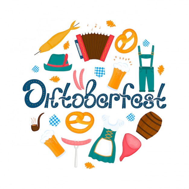 Premium Vector | Oktoberfest - bavarian festival. banner with lettering ...
