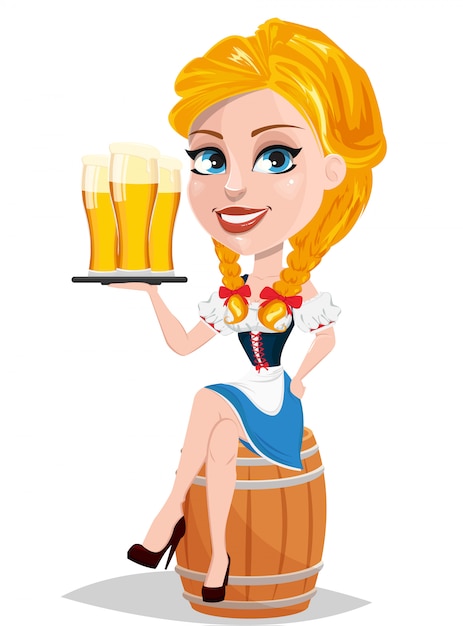 Download Free Oktoberfest Redhead Girl Holding Beer Premium Vector Use our free logo maker to create a logo and build your brand. Put your logo on business cards, promotional products, or your website for brand visibility.