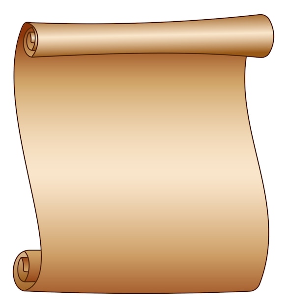 Premium Vector | Old blank scroll paper on white background