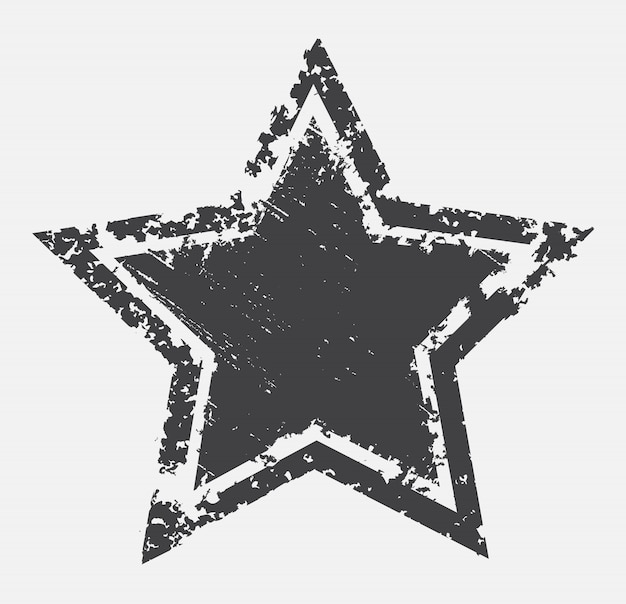 Old distressed star isolated Vector | Premium Download