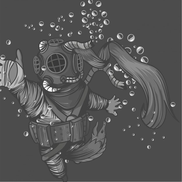 old fashioned deep sea diving suit