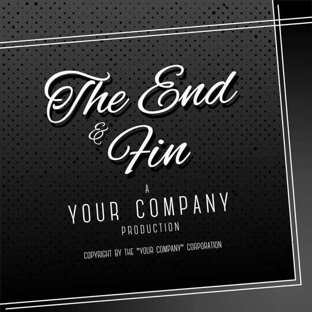 Old End Credits Background Vector | Free Download