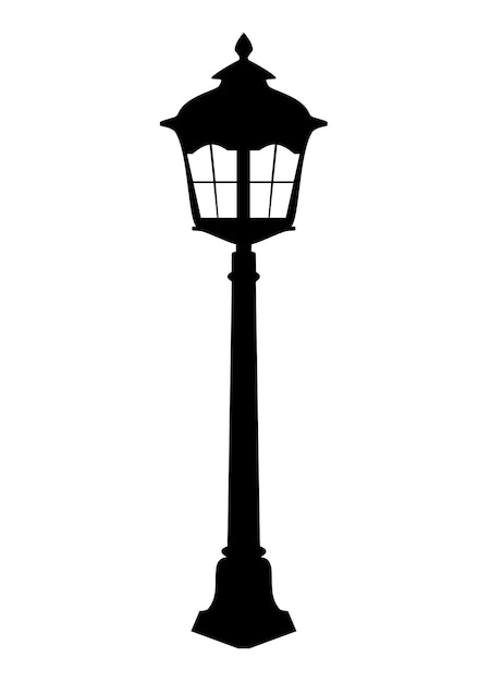 Premium Vector | Old lantern silhouette vector illustration