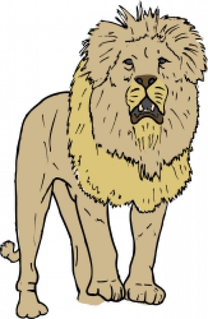 Old lion hand drawn | Free Vector