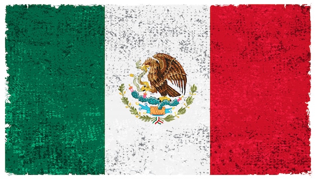 Old mexican flag Vector | Premium Download