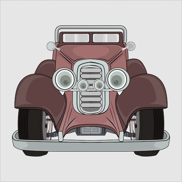 Premium Vector | Old retro car illustration