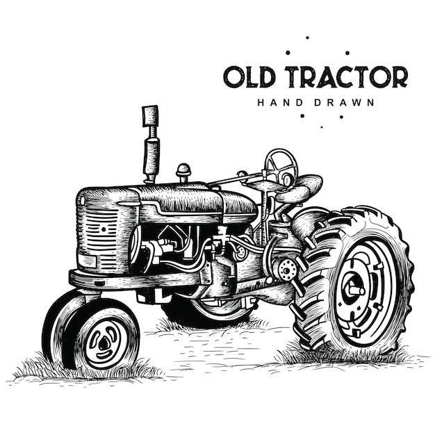 Download Premium Vector | Old rusty tractor