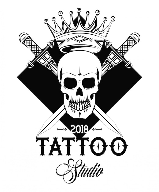 Premium Vector | Old school tattoo devil skull drawing design