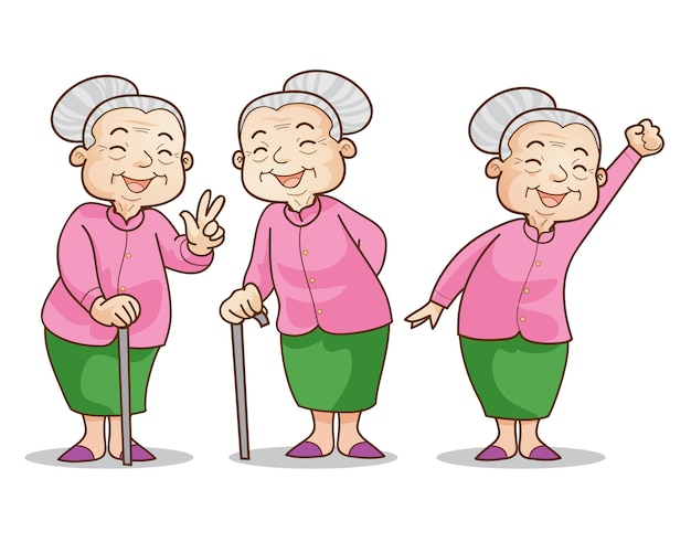 Download Old woman benign Vector | Premium Download