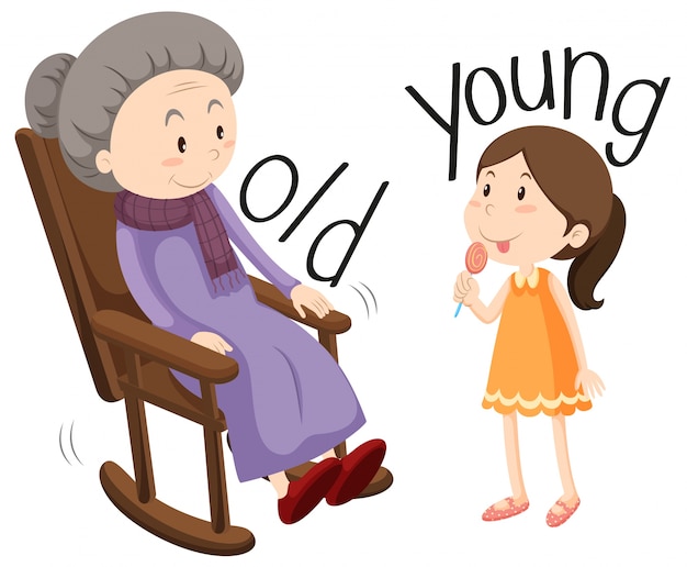 Lady old young girl Young girl