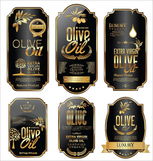 Premium Vector Olive oil labels