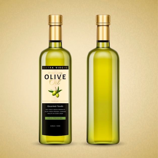 Premium Vector Olive Oil Package Exquisite Oil Product In Illustration With Label For Design Uses