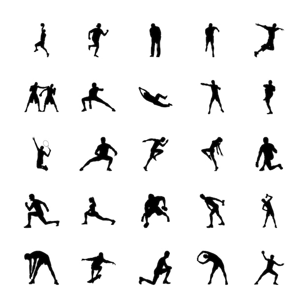 Premium Vector Olympic Games Silhouettes Icons Pack