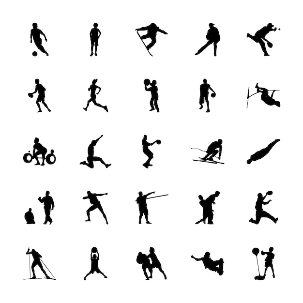 Olympic Games Silhouettes Vectors Pack Premium Vector
