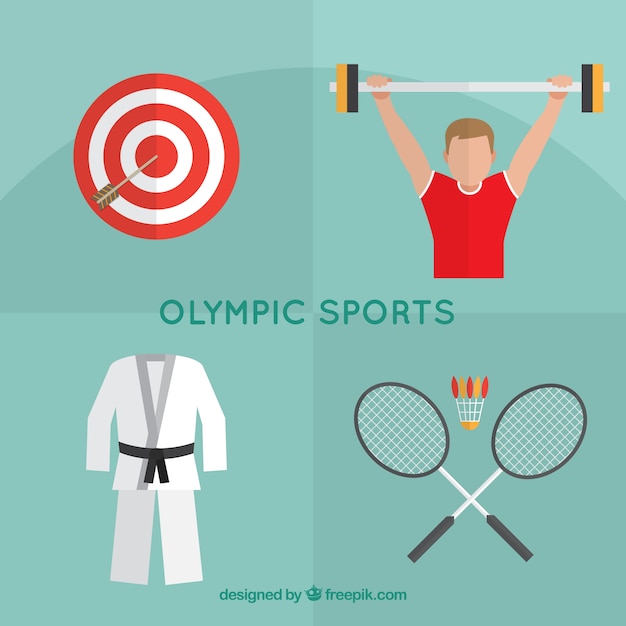 Olympic sports elements in flat design