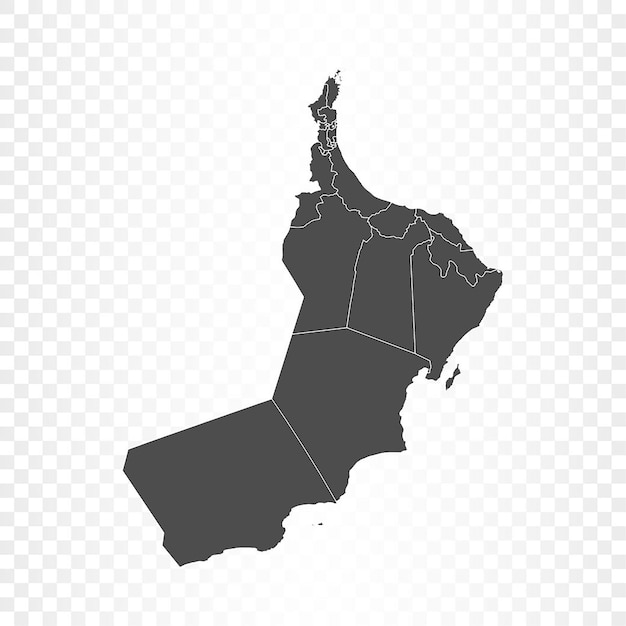 Premium Vector Oman Map Isolated Rendering