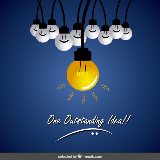 One outstanding idea Vector | Free Download