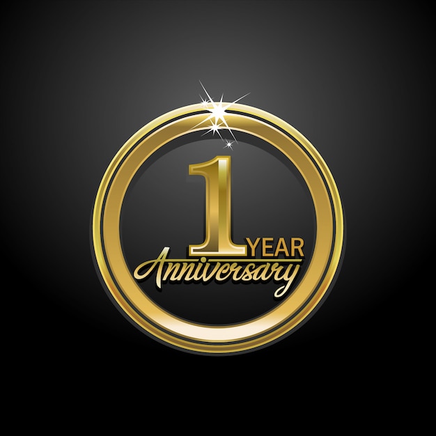 Premium Vector One Year Anniversary