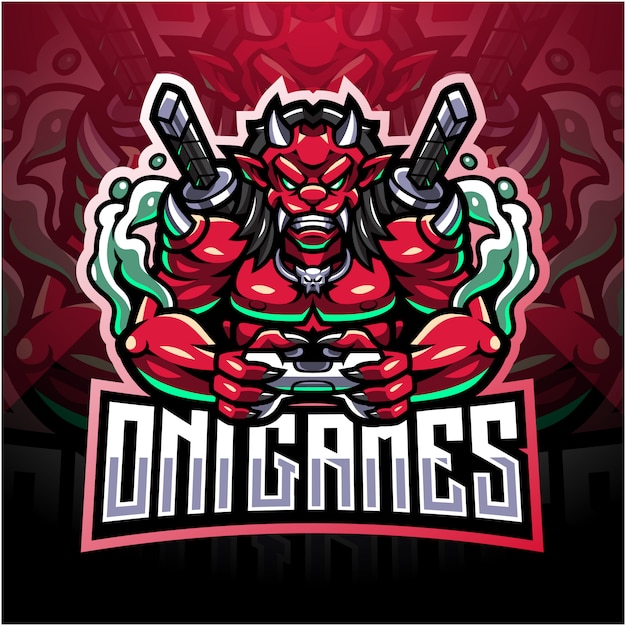 Download Free Oni Games Esport Mascot Logo Design Premium Vector Use our free logo maker to create a logo and build your brand. Put your logo on business cards, promotional products, or your website for brand visibility.