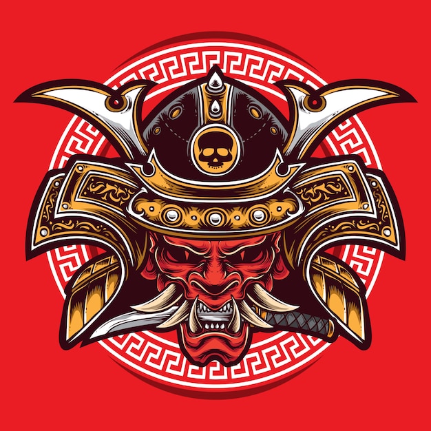 Download Free Oni Mask Samurai Logo Premium Vector Use our free logo maker to create a logo and build your brand. Put your logo on business cards, promotional products, or your website for brand visibility.