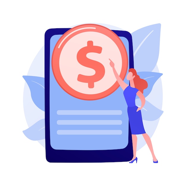 Online banking technology. e wallet, e payment, internet app. money internet withdraw smartphone application. monetization, e-commerce design element concept illustration Free Vector