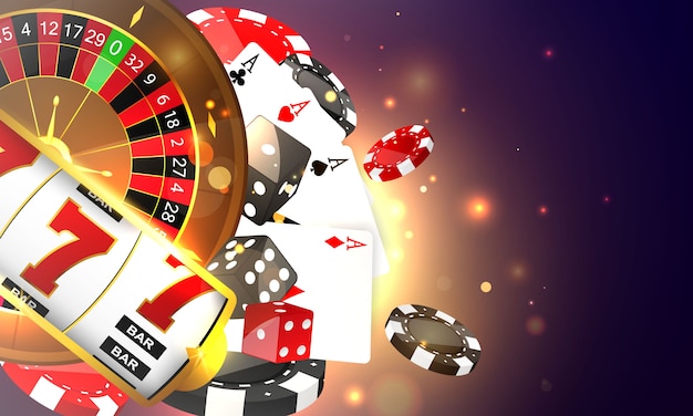 Premium Vector | Online casino. smartphone or mobile phone, slot machine, casino chips flying realistic tokens for gambling, cash for roulette or poker,