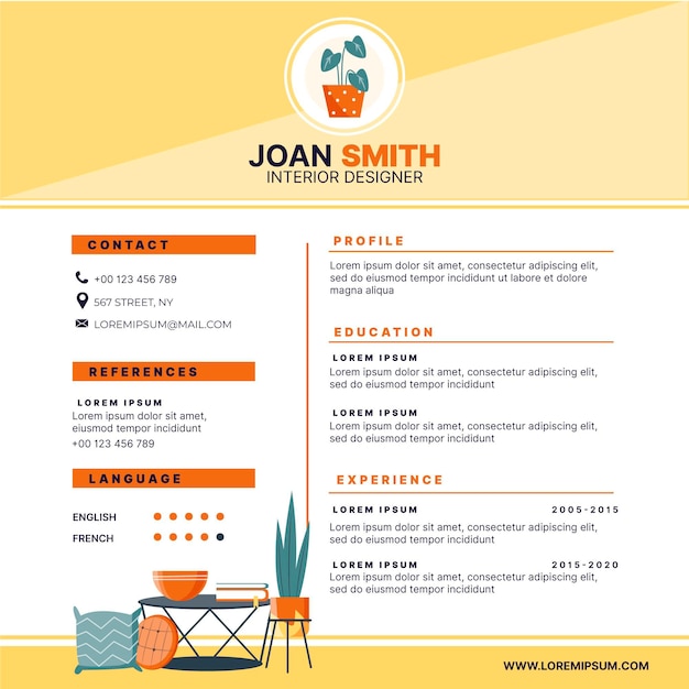 Free Vector | Online curriculum vitae template