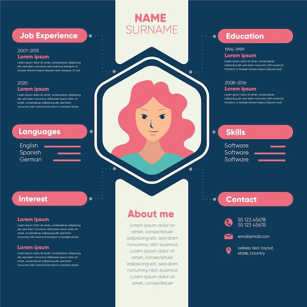 Online cv illustration concept | Free Vector